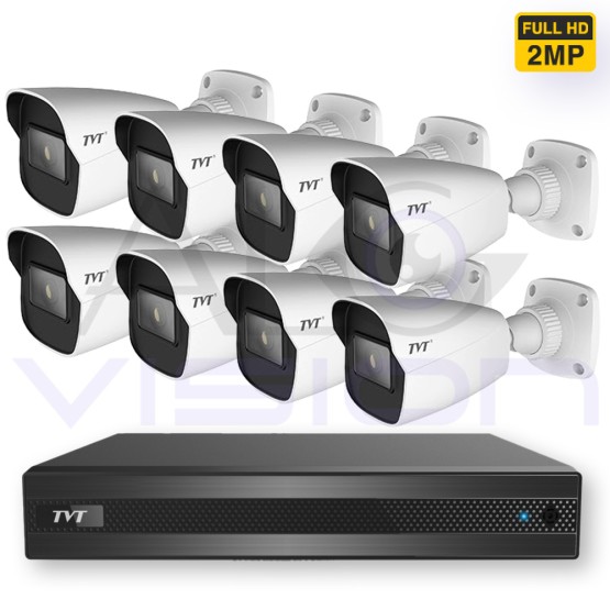 Комплект за Видеонаблюдение с 8 Булет Камери 2MP и DVR 5MP 8CH