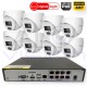 IP PoE 4MPX DUAL LIGHT ЦИФРОВА СИСТЕМА С КУПОЛНИ КАМЕРИ TVT 8CH