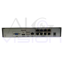 8 Канален PoE NVR 6Mpx Мрежов Рекордер 