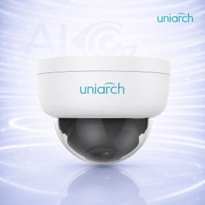 2MP куполна IP камера PoE Full HD с нощно виждане 30м, IP67 и IK10 без абонамент UNIARCH IPC-D122-PF28K