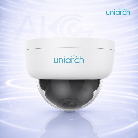 2MP куполна IP камера PoE Full HD с нощно виждане 30м, IP67 и IK10 без абонамент UNIARCH IPC-D122-PF28K