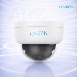 4MP куполна IP камера PoE с нощно виждане 30м, IP67 и IK10 без абонамент UNIARCH IPC-D124-PF28K