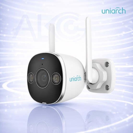3MP WiFi външна камера с цветно нощно виждане, AI детекция и двупосочно аудио без абонамент UNIARCH UHO-B2D-M3F3D