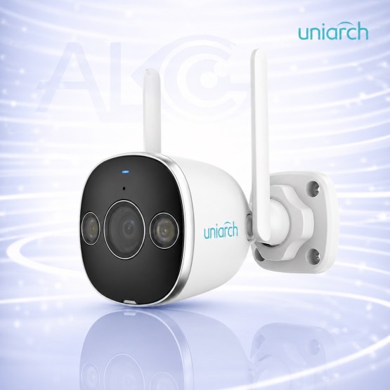5MP WiFi външна камера с цветно нощно виждане, AI детекция и двупосочно аудио без абонамент UNIARCH UHO-B2D-M5F3D