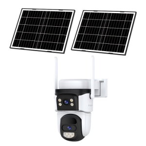 WiFi Безжична Управляема IP Камера 2MP, Батерия, Соларен Панел, AI, Dual Light 20м