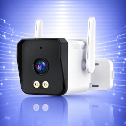 WiFi Безжична Булет IP Камера 3Mp, 4mm и Двупосочно Аудио и Dual Light 20м.