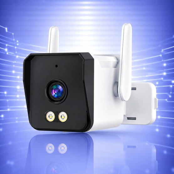 WiFi Безжична Булет IP Камера 3Mp, 4mm и Двупосочно Аудио и Dual Light 20м.