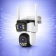WiFi Безжична Управляема IP Камера 3Mp, Два Обектива, Dual Light-30м