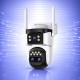 WiFi Безжична Управляема IP Камера 3Mp, Три Обектива, Dual Light 30м, 10X Zoom