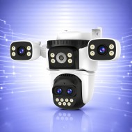 WiFi Безжична Управляема IP Камера 3Mp, 4 Обектива, Dual Light 30м. и 10X Zoom