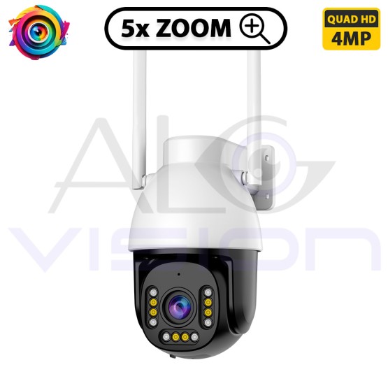 WiFi PTZ Безжична Управляема IP Камера 4Mp, 5x optical, 3.5-9.5mm, Dual Light-40м. 