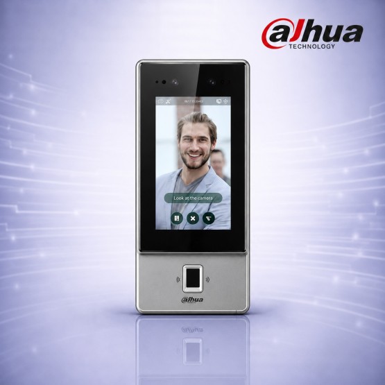 Dahua ASI6214S-PW Контролер за Достъп с Лицево Разпознаване, Пръстов Отпечатък, MIFARE RFID, Wi-Fi и PoE