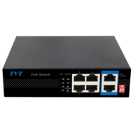 6 Портов AI PoE Суич, 4 Порта PoE и 2 Порт Uplink TVT 6 Портов AI PoE Суич, 4 Порта PoE и 2 Порт Uplink TVT